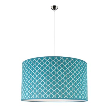 Duolla - Pendel MAROKO 1xE27/40W/230V diameter 45 cm turkis/hvid