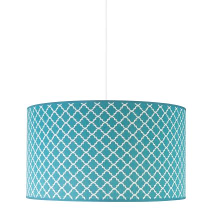 Duolla - Pendel MAROKO 1xE27/40W/230V diameter 45 cm turkis/hvid