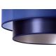 Duolla - Pendel NANTES 1xE27/15W/230V diameter 45 cm blå/sølvfarvet