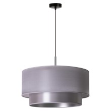Duolla - Pendel NANTES 1xE27/15W/230V diameter 45 cm sølvfarvet