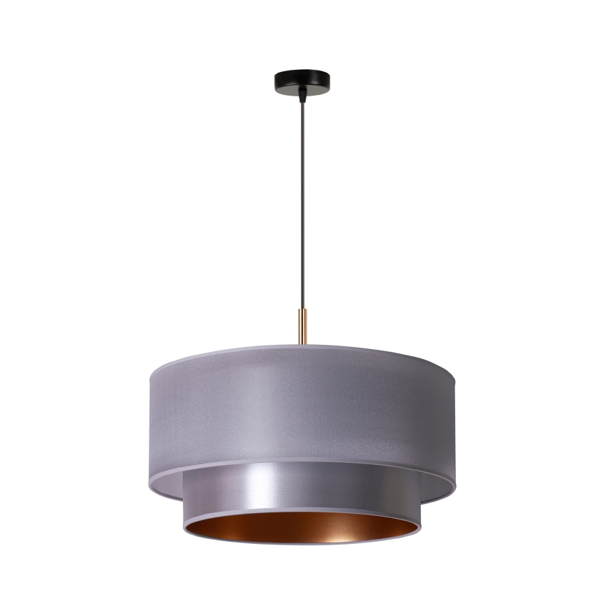 Duolla - Pendel NANTES 1xE27/15W/230V diameter 45 cm sølvfarvet/kobberfarvet
