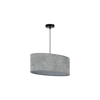Duolla - Pendel OVAL 1xE27/15W/230V grå