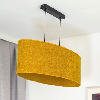 Duolla - Pendel OVAL 2xE27/15W/230V brun