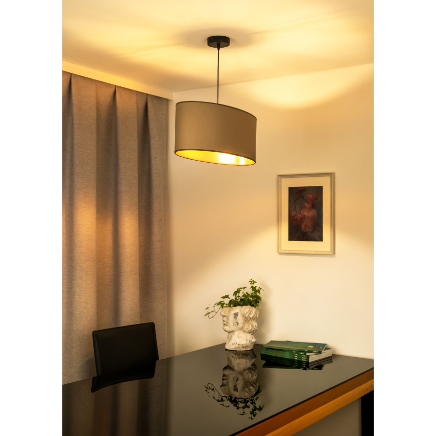 Duolla - Pendel OVAL VEGAN 1xE27/15W/230V beige