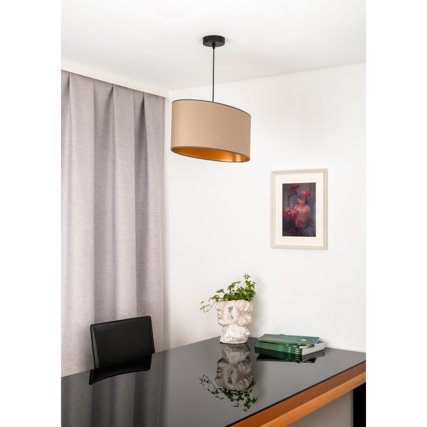 Duolla - Pendel OVAL VEGAN 1xE27/15W/230V beige