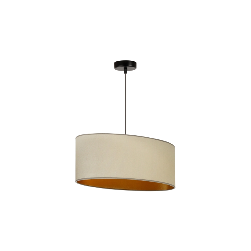 Duolla - Pendel OVAL VEGAN 1xE27/15W/230V beige