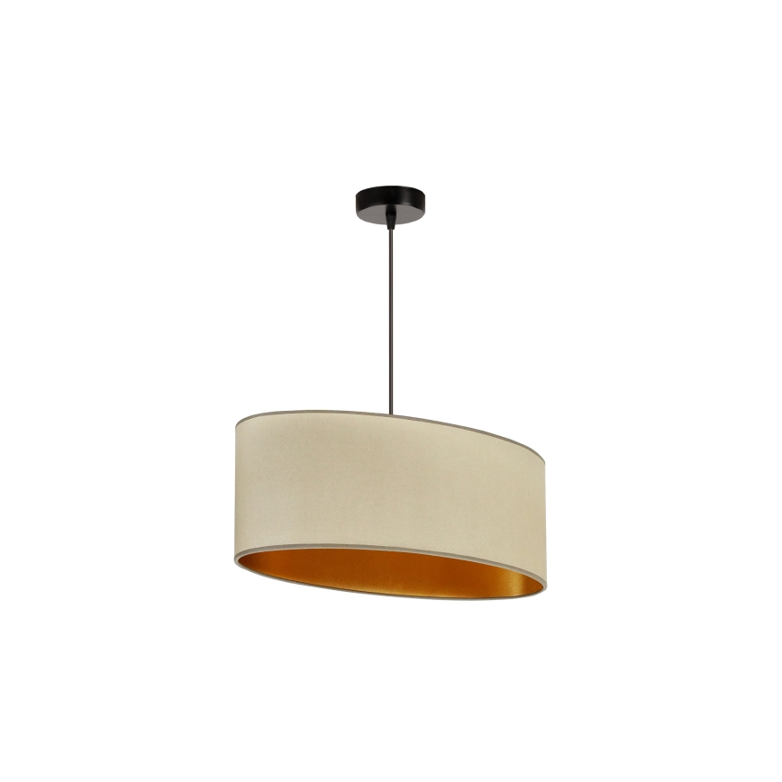 Duolla - Pendel OVAL VEGAN 1xE27/15W/230V beige