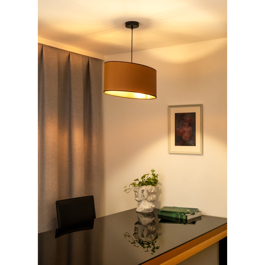 Duolla - Pendel OVAL VEGAN 1xE27/15W/230V brun