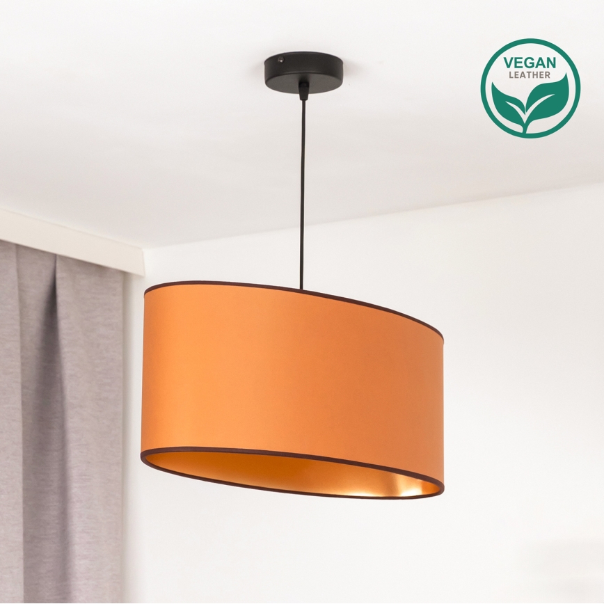 Duolla - Pendel OVAL VEGAN 1xE27/15W/230V brun