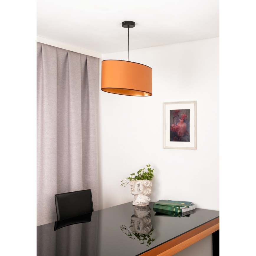 Duolla - Pendel OVAL VEGAN 1xE27/15W/230V brun