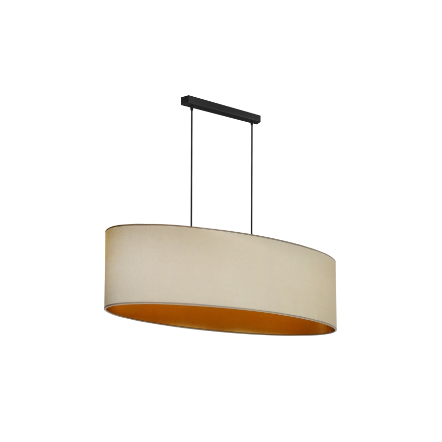 Duolla - Pendel OVAL VEGAN 2xE27/15W/230V beige