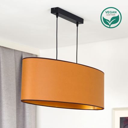 Duolla - Pendel OVAL VEGAN 2xE27/15W/230V brun