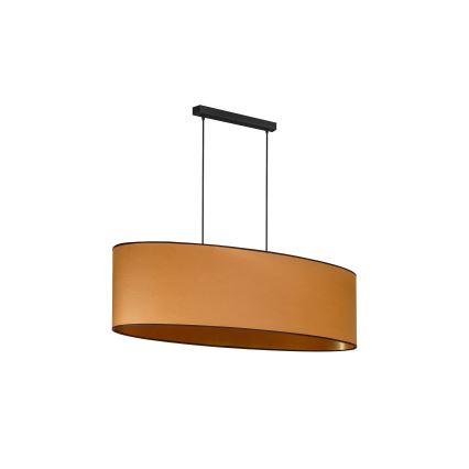 Duolla - Pendel OVAL VEGAN 2xE27/15W/230V brun