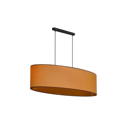 Duolla - Pendel OVAL VEGAN 2xE27/15W/230V brun