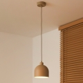 Duolla - Pendel på kabel IRONLINE 1xE27/15W/230V Ø 17 cm beige