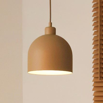 Duolla - Pendel på kabel IRONLINE 1xE27/15W/230V Ø 17 cm beige