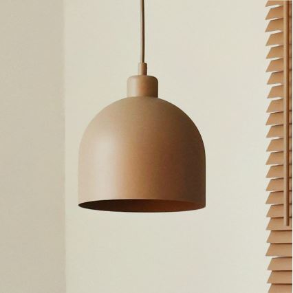 Duolla - Pendel på kabel IRONLINE 1xE27/15W/230V Ø 17 cm beige