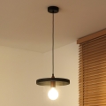 Duolla - Pendel på kabel IRONLINE 1xE27/15W/230V Ø 30 cm sort/kobber