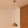 Duolla - Pendel på ledning IRONLINE 1xE27/15W/230V Ø 27 cm beige/kobber
