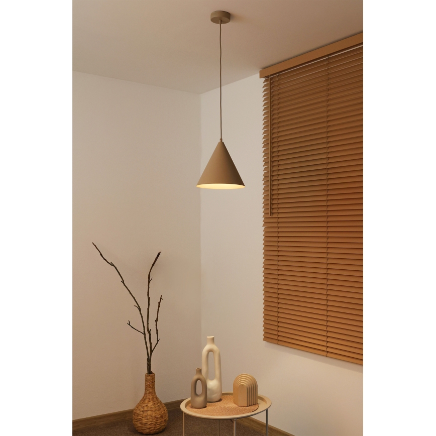 Duolla - Pendel på ledning IRONLINE 1xG9/3W/230V Ø 25 cm beige