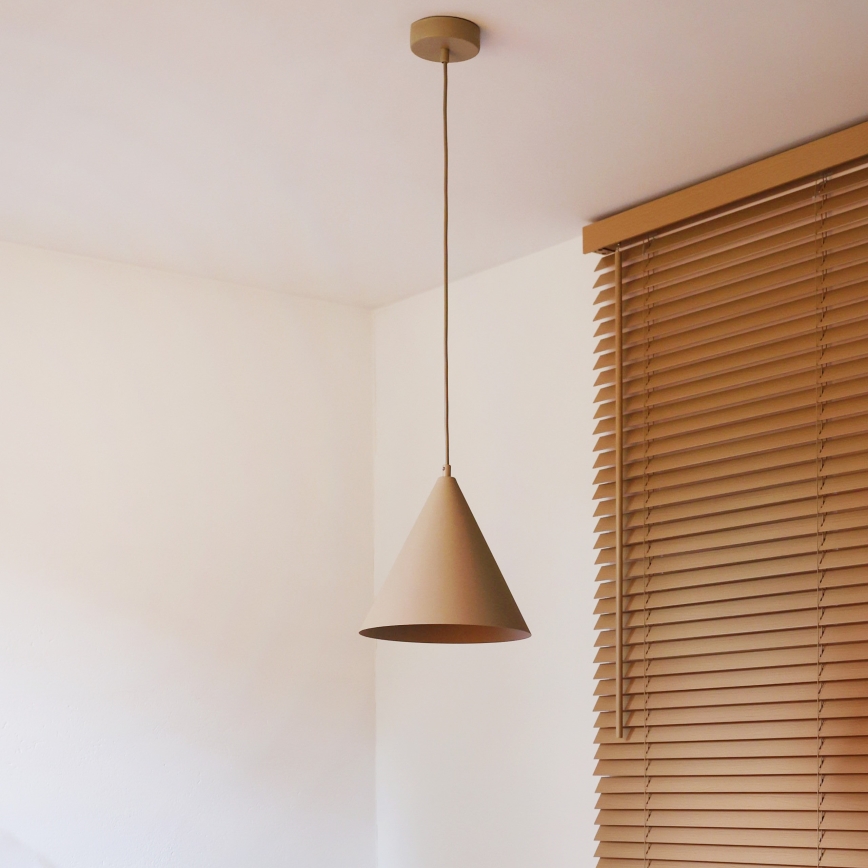 Duolla - Pendel på ledning IRONLINE 1xG9/3W/230V Ø 25 cm beige