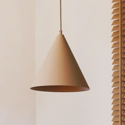 Duolla - Pendel på ledning IRONLINE 1xG9/3W/230V Ø 25 cm beige