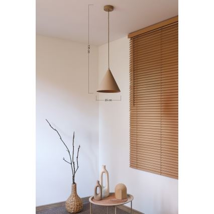 Duolla - Pendel på ledning IRONLINE 1xG9/3W/230V Ø 25 cm beige