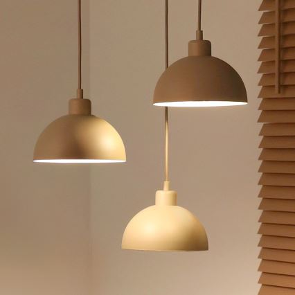 Duolla - Pendel på ledning IRONLINE 3xE27/15W/230V beige