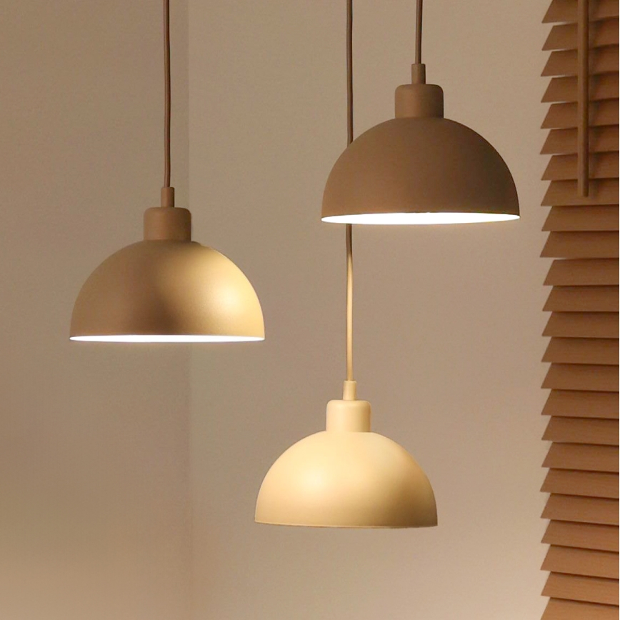 Duolla - Pendel på ledning IRONLINE 3xE27/15W/230V beige
