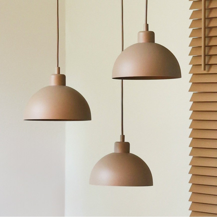 Duolla - Pendel på ledning IRONLINE 3xE27/15W/230V beige