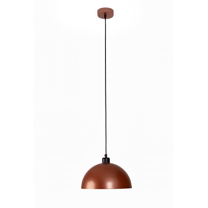 Duolla - Pendel på wire IRONLINE 1xE27/15W/230V Ø 27 cm kobber/sort