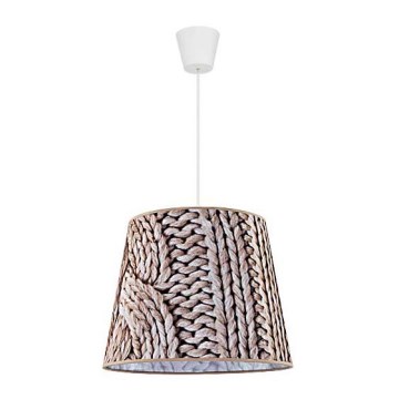 Duolla - Pendel POP 1xE27/40W/230V uld diameter 38 cm brun