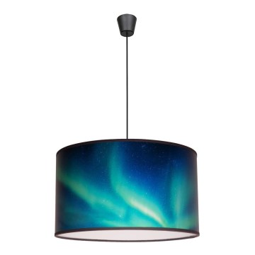Duolla - Pendel PRINT M 1xE27/40W/230V diameter 35 cm turkis