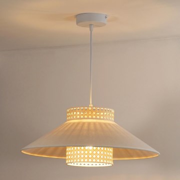 Duolla - Pendel RIO RATTAN 1xE27/15W/230V diameter 45 cm beige/Rattan
