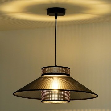 Duolla - Pendel RIO SHINY 1xE27/15W/230V diameter 45 cm sort/kobber