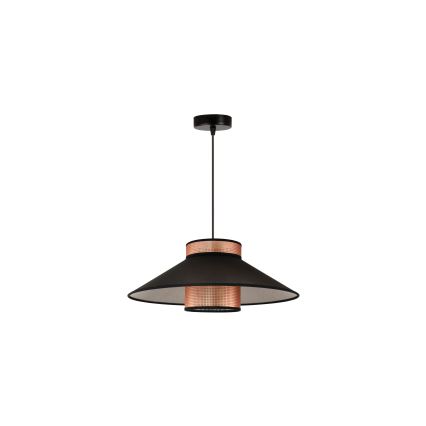 Duolla - Pendel RIO SHINY 1xE27/15W/230V diameter 45 cm sort/kobber