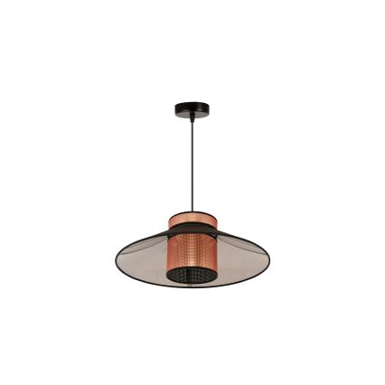 Duolla - Pendel RIO SHINY 1xE27/15W/230V diameter 45 cm sort/kobber