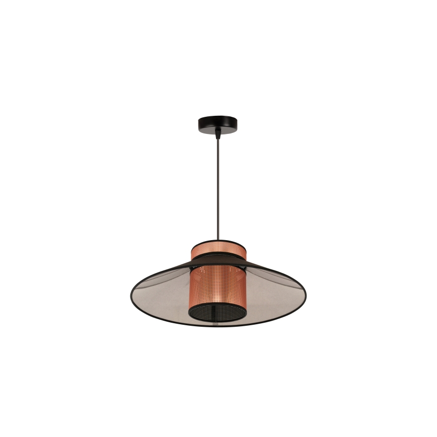 Duolla - Pendel RIO SHINY 1xE27/15W/230V diameter 45 cm sort/kobber