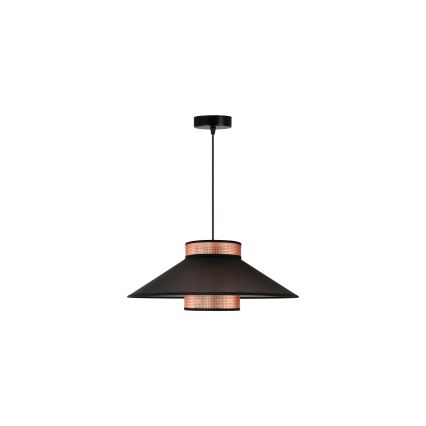 Duolla - Pendel RIO SHINY 1xE27/15W/230V diameter 45 cm sort/kobber