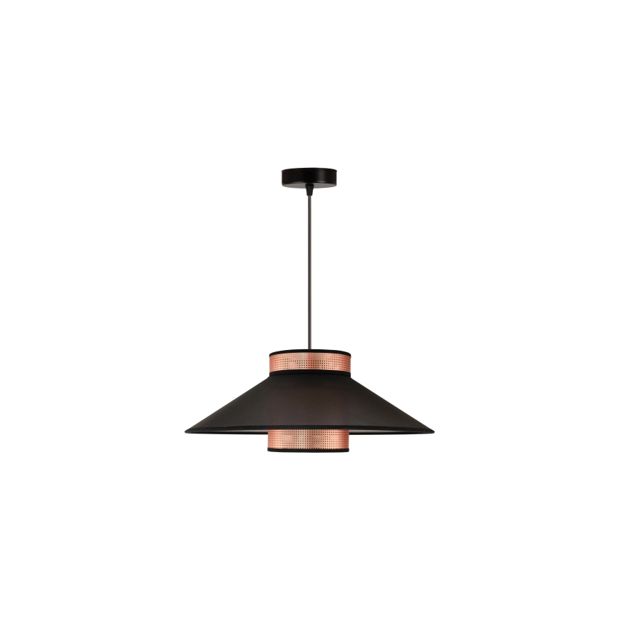 Duolla - Pendel RIO SHINY 1xE27/15W/230V diameter 45 cm sort/kobber