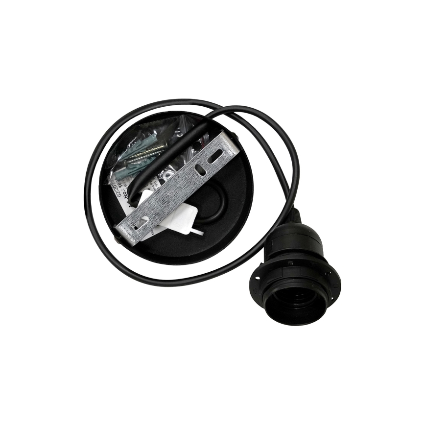 Duolla - Pendel RIO SHINY 1xE27/15W/230V diameter 45 cm sort/kobber