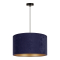 Duolla - Pendel ROLLER 1xE27/15W/230V diameter 40 cm blå/guldfarvet