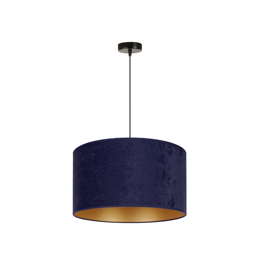 Duolla - Pendel ROLLER 1xE27/15W/230V diameter 40 cm blå/guldfarvet