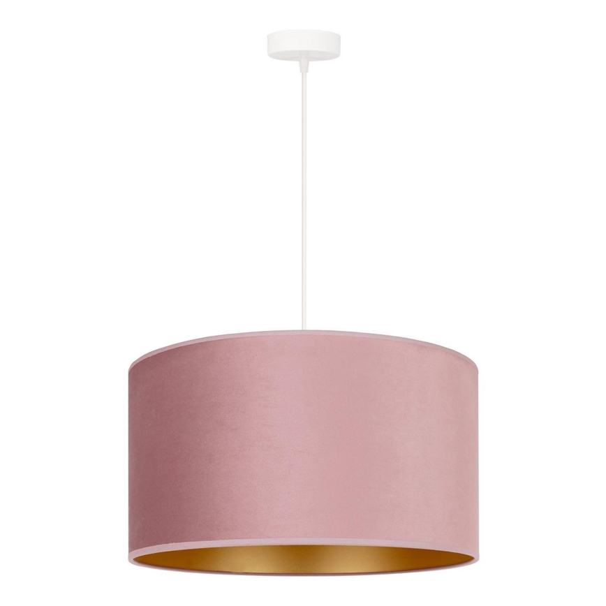 Duolla - Pendel ROLLER 1xE27/15W/230V diameter 40 cm lyserød/guldfarvet