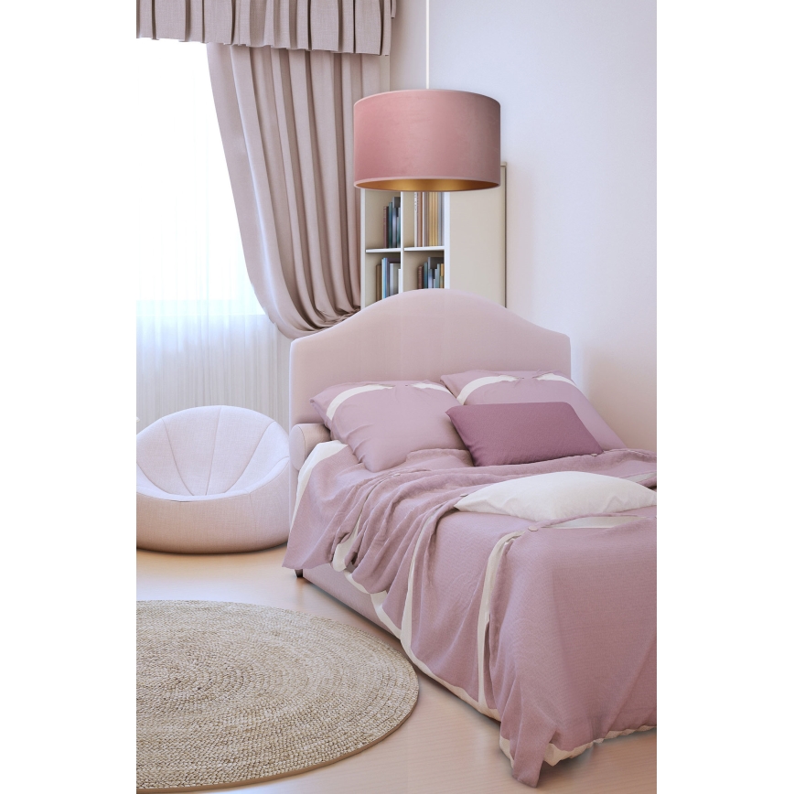 Duolla - Pendel ROLLER 1xE27/15W/230V diameter 40 cm lyserød/guldfarvet