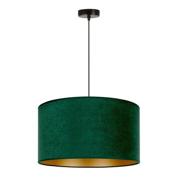 Duolla - Pendel ROLLER 1xE27/15W/230V diameter 40 cm mørkegrøn/guldfarvet