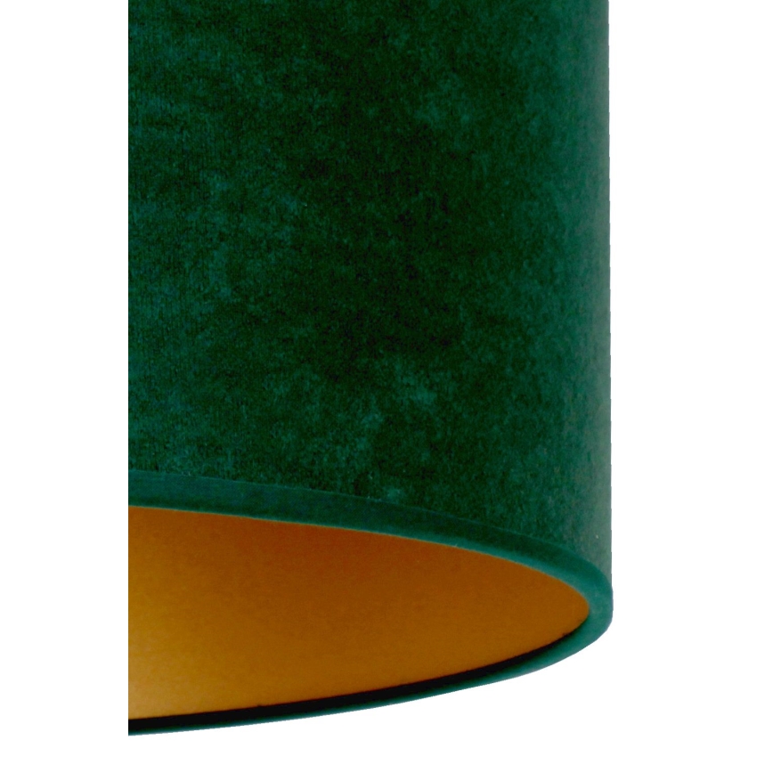 Duolla - Pendel ROLLER 1xE27/15W/230V diameter 40 cm mørkegrøn/guldfarvet