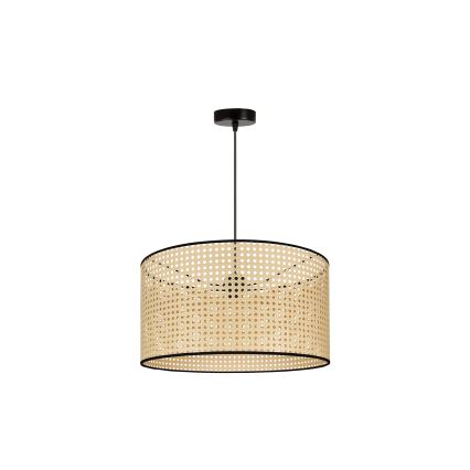 Duolla - Pendel ROLLER 1xE27/15W/230V diameter 45 cm Rattan/sort