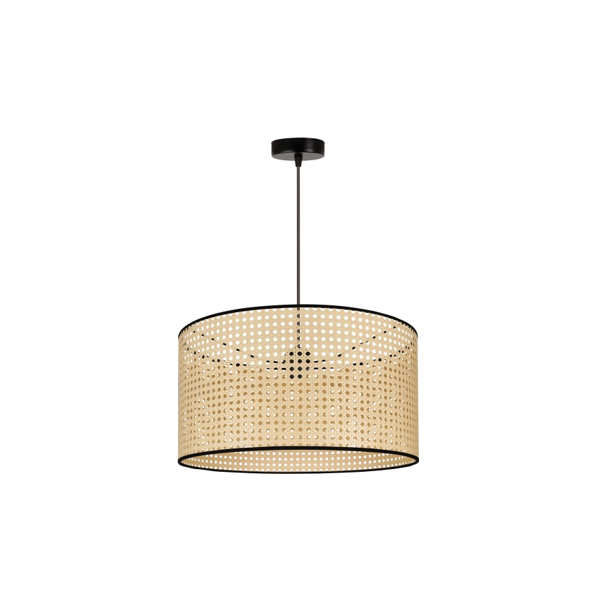 Duolla - Pendel ROLLER 1xE27/15W/230V diameter 45 cm Rattan/sort