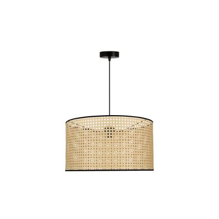 Duolla - Pendel ROLLER 1xE27/15W/230V diameter 45 cm Rattan/sort